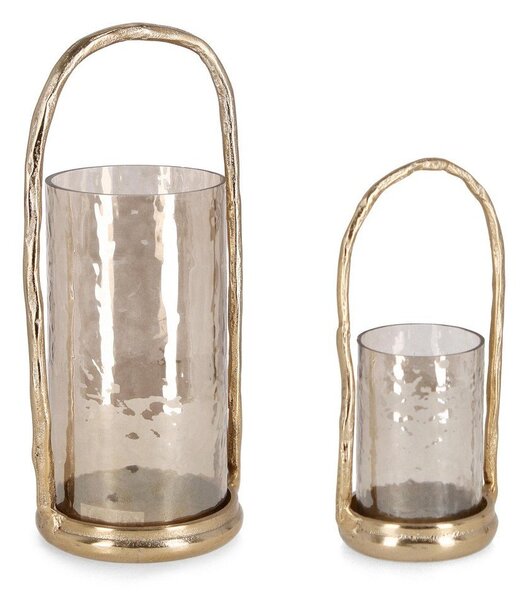 Metalowe świeczniki zestaw na świeczkę typu tealight 2 szt. Sagar – Bizzotto