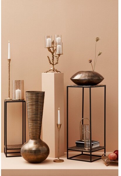 Metalowe świeczniki zestaw na świeczkę typu tealight 2 szt. Sagar – Bizzotto