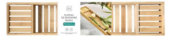 Bambusowa półka na wannę 70 cm Hanoi – douceur d'intérieur
