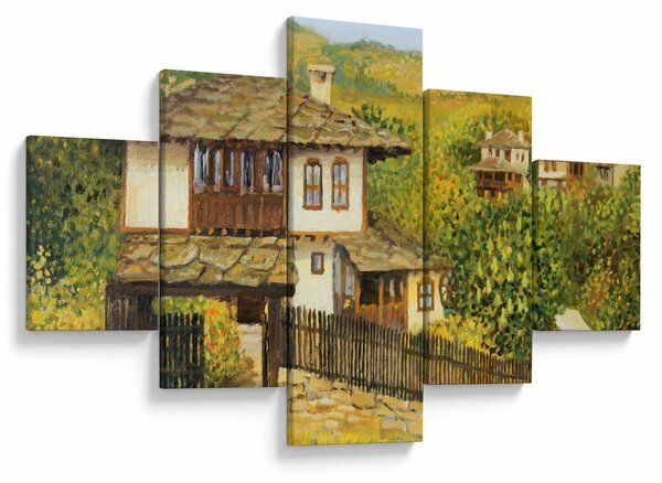 Obraz - Domki letniskowe w lecie (125x70 cm)