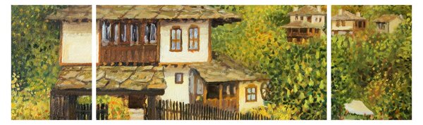 Obraz - Domki letniskowe w lecie (170x50 cm)