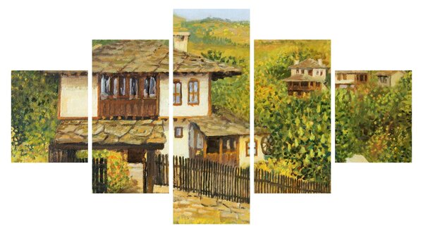 Obraz - Domki letniskowe w lecie (125x70 cm)
