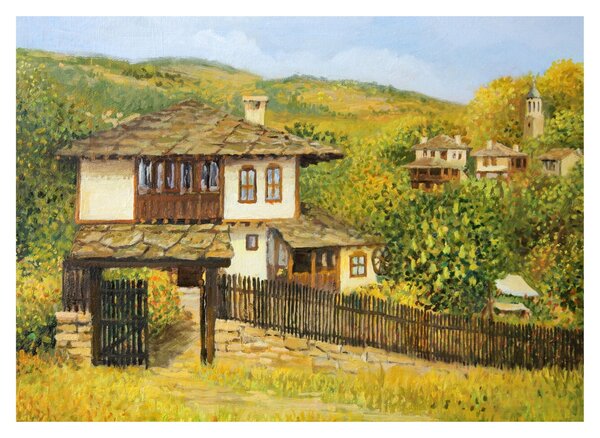 Obraz - Domki letniskowe w lecie (70x50 cm)
