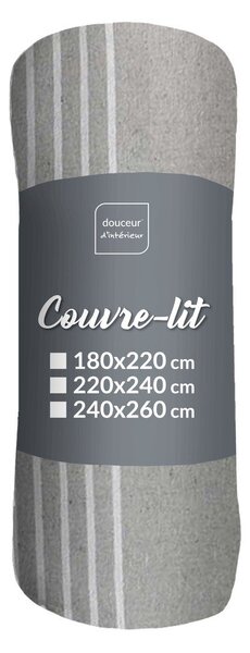 Szara narzuta 220x240 cm Adele – douceur d'intérieur