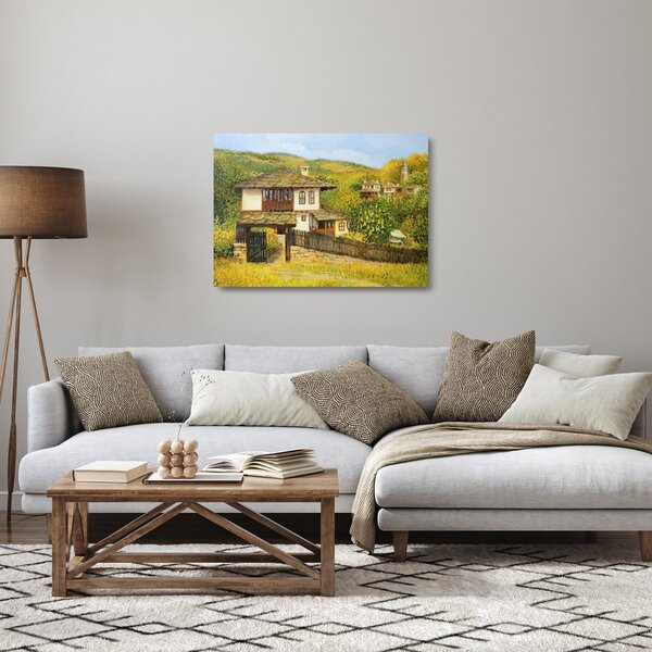 Obraz na szkle - Domki letniskowe w lecie (70x50 cm)