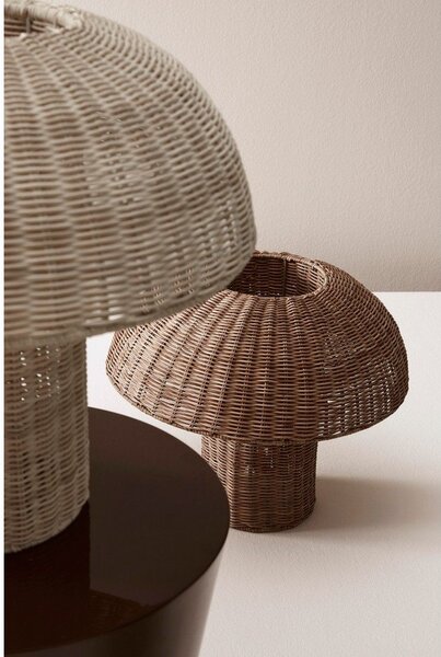 Rattanowa lampa stołowa LED w naturalnym kolorze z rattanowym kloszem (wysokość 40 cm) Irele – Bizzotto