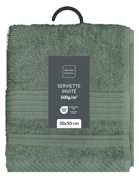 Szałwiowy bawełniany ręcznik frotte 30x50 cm Tendresse – douceur d'intérieur