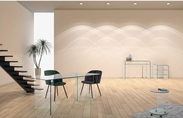 Szklany stolik 40x50 cm Iride – Bizzotto