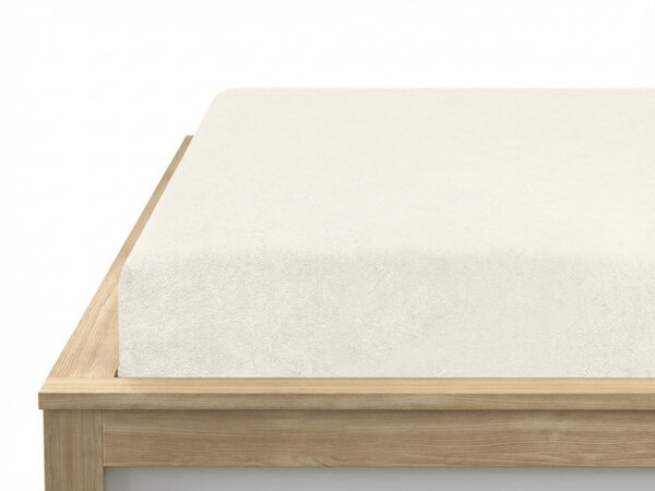 Frotte prześcieradło EXCLUSIVE jasnokremowe 90 x 200 cm