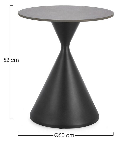 Okrągły stolik z blatem w dekorze marmuru ø 50 cm Joona – Bizzotto