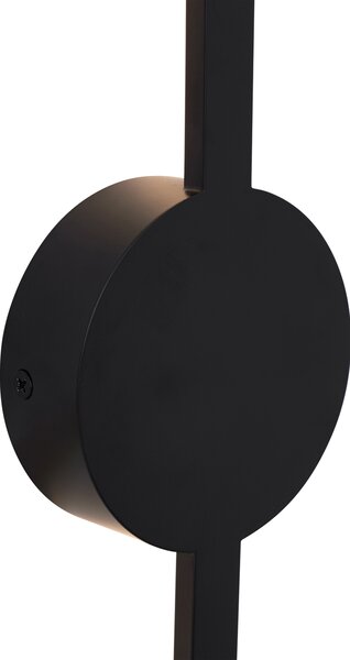 Nowoczesny kinkiet czarny 60 cm z LED - Clockwise