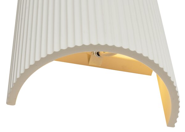 Skandynawska Lampa Ścienna Beżowa Owalna - Plaster