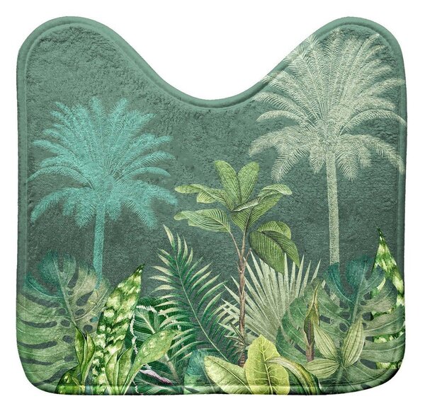 Zielony tekstylny dywanik łazienkowy do WC 45x45 cm Vagabonde – douceur d'intérieur