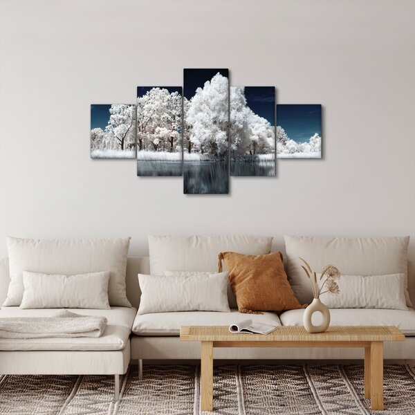Obraz - Śnieżnobiałe drzewa (125x70 cm)
