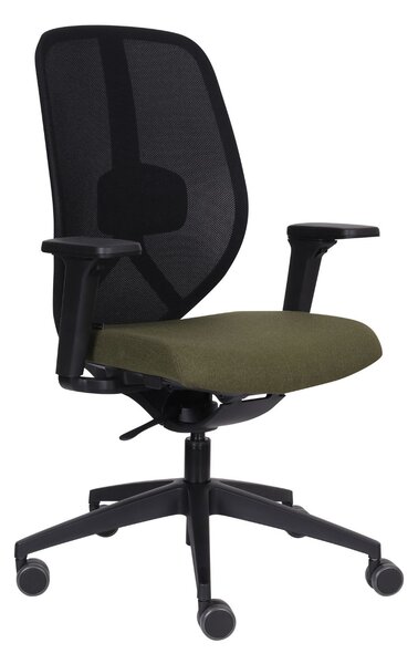 Ergonomiczny fotel biurowy 4U BS, na kółkach, obrotowy, krzesło biurowe