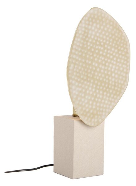 Beżowa metalowa lampa stołowa z metalowym kloszem (wysokość 46 cm) Neev – Bizzotto