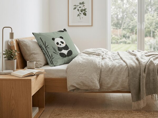 Poszewka na poduszkę z mikrofibry PANDA RELAX 45x45 cm, miętowy
