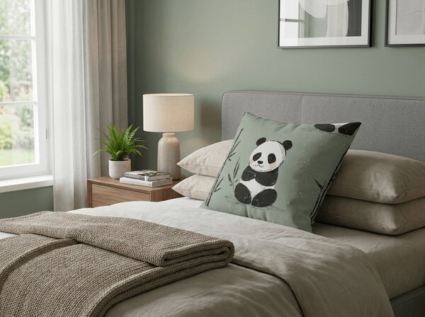 Poszewka na poduszkę z mikrofibry PANDA RELAX 45x45 cm, miętowy