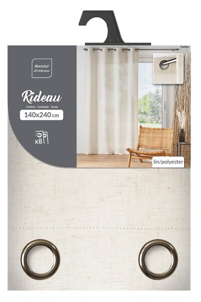 Kremowa zasłona 140x240 cm Pauline – douceur d'intérieur