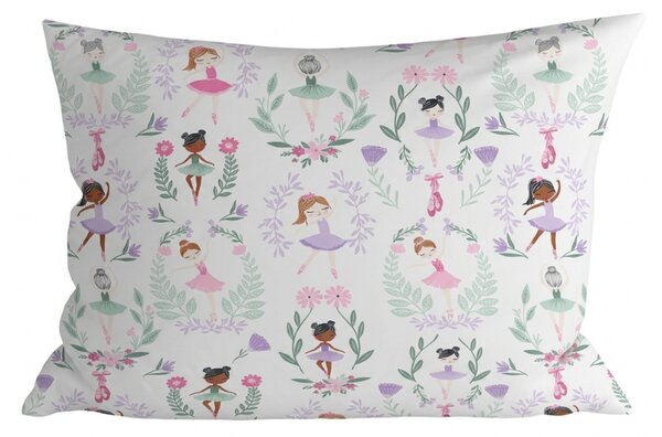 Poszewka na poduszkę z mikrofibry BALLERINA GARDEN 50x70 cm, kolorowy