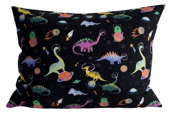 Poszewka na poduszkę z mikrofibry DINO SPACE 70x90 cm, kolorowa
