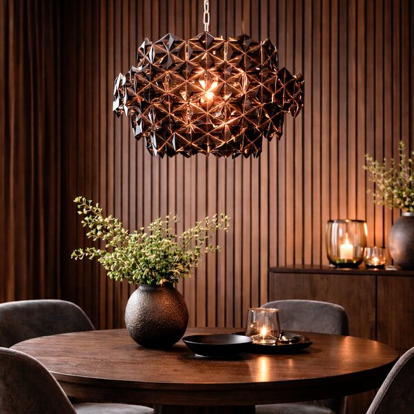 Lampa Wisząca By Rydéns, Monarque, ściemnialny, czarny, jadalnia, tworzywo sztuczne