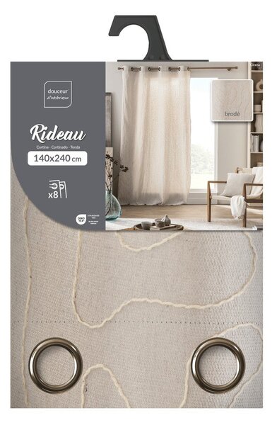 Zasłona w naturalnym kolorze 140x240 cm Cirana – douceur d'intérieur
