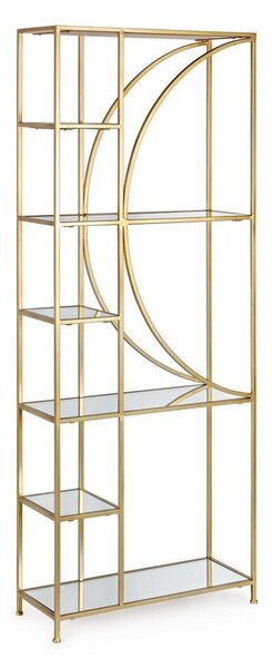 Stalowy regał w kolorze złota 66x176x25,5 cm Elenor – Bizzotto