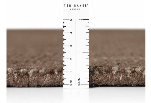 Brązowy wełniany okrągły dywan tkany ręcznie ø 160 cm Greenwich – Ted Baker