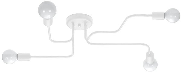 Biała loftowa lampa sufitowa z odkrytymi żarówkami - 2X A626 G8-K15
