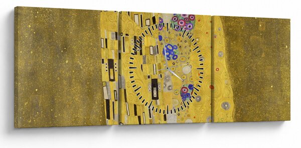 Obraz - Pocałunek (z zegarem) (90x30 cm)