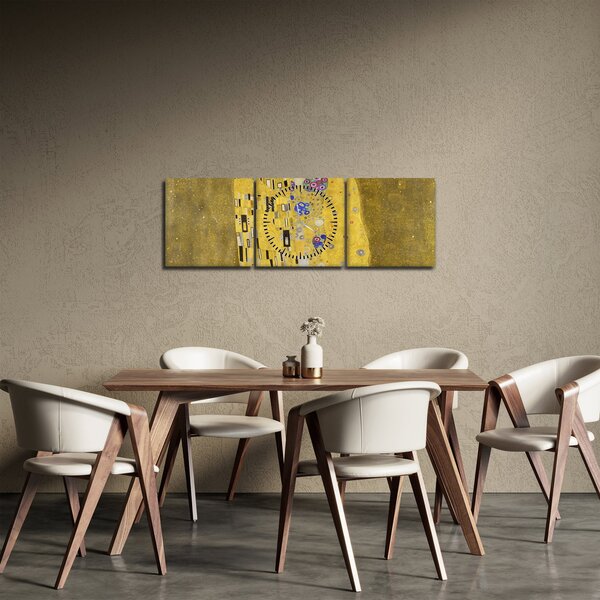 Obraz - Pocałunek (z zegarem) (90x30 cm)