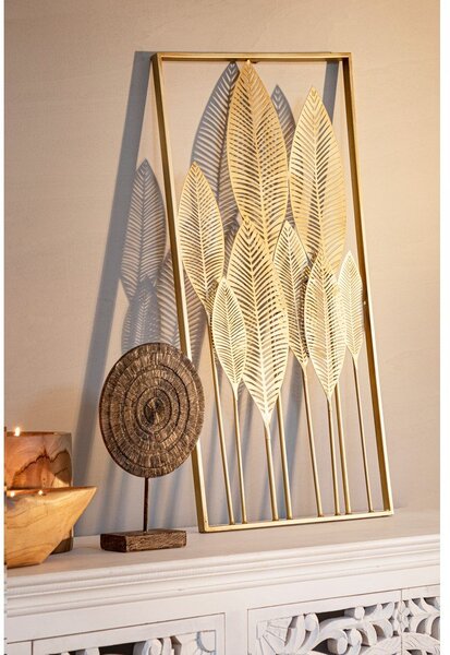 Metalowa dekoracja ścienna 52,5x95 cm Adhira – Bizzotto