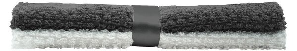 Białe/szare bawełniane ręczniki frotte zestaw 2 szt. 50x50 cm Gourmet – douceur d'intérieur
