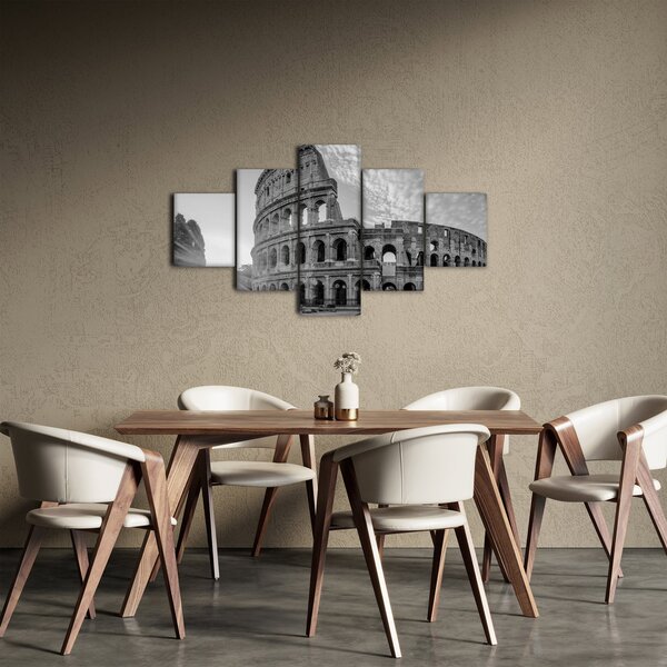 Obraz - Koloseum w Rzymie, czarno-biały (125x70 cm)