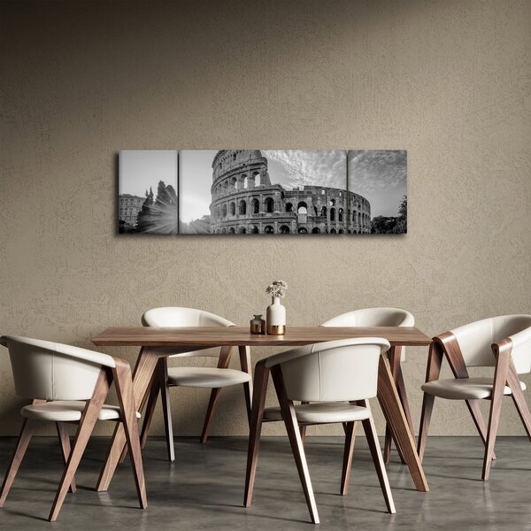 Obraz - Koloseum w Rzymie, czarno-biały (170x50 cm)