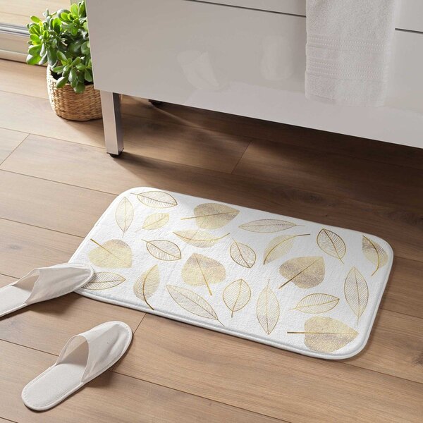Biały tekstylny dywanik łazienkowy 45x75 cm Joya – douceur d'intérieur