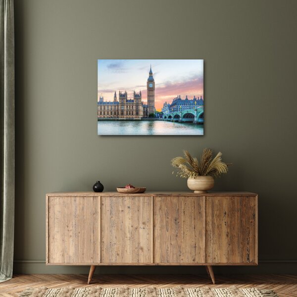 Obraz - Londyn w pastelowych kolorach (70x50 cm)