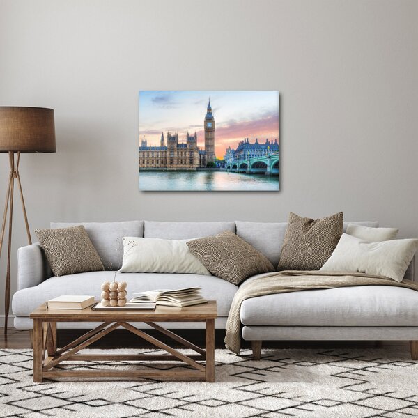 Obraz - Londyn w pastelowych kolorach (70x50 cm)