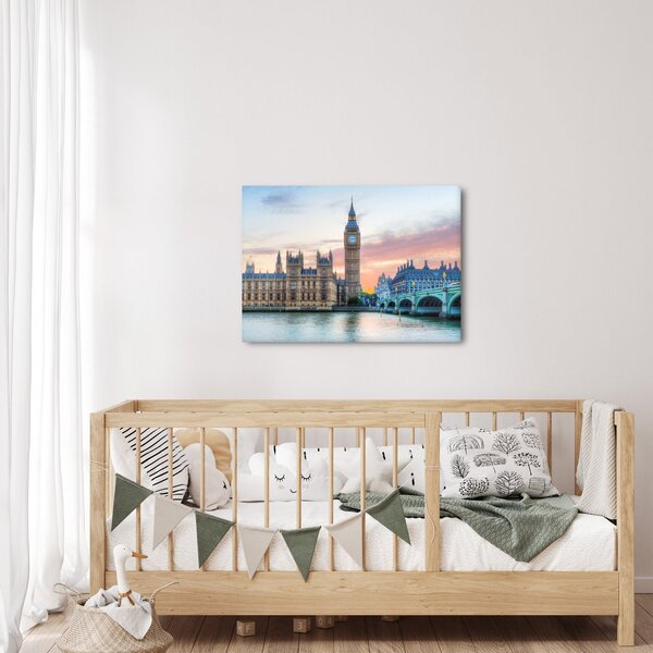 Obraz - Londyn w pastelowych kolorach (70x50 cm)