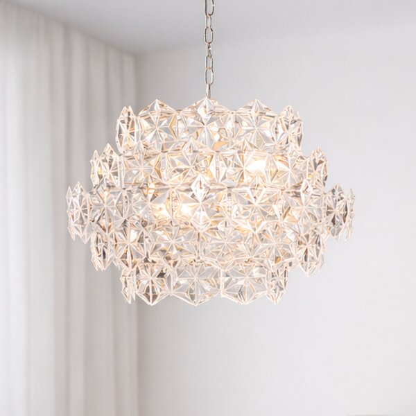 Lampa Wisząca By Rydéns, Monarque Mini, ściemnialny, transparentny, jadalnia, tworzywo sztuczne