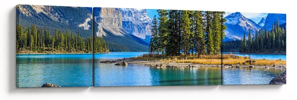 Obraz - Krajobraz górski z rzeką (170x50 cm)