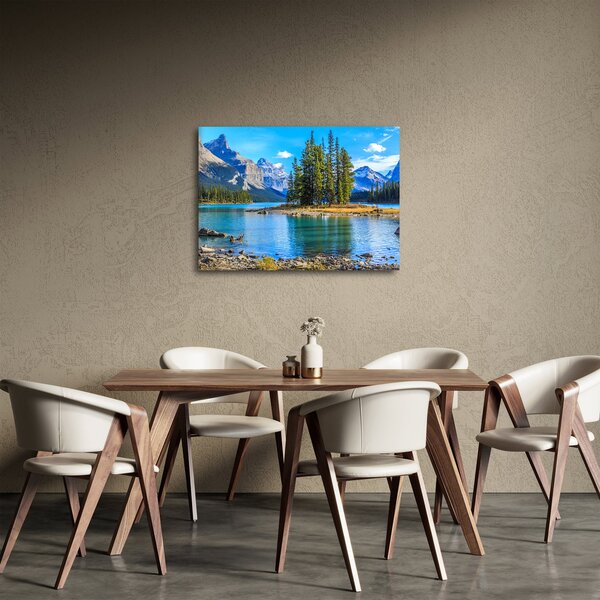 Obraz - Krajobraz górski z rzeką (70x50 cm)