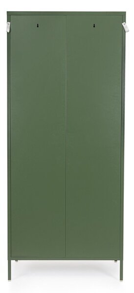 Ciemnozielona metalowa szafka z zamkiem 80x185x50 cm Cambridge – Yes Everyday