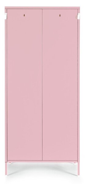 Jasnoróżowa metalowa szafka z zamkiem 80x185x50 cm Cambridge – Yes Everyday