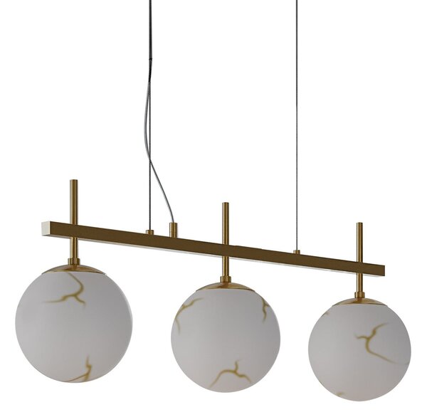 Lampa Wisząca By Rydéns, Bellagio, ściemnialny, biały, jadalnia, szkło