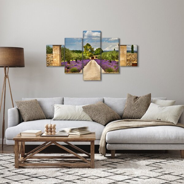 Obraz - Lawendowe ścieżki (125x70 cm)