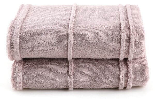 Różowe ręczniki frotte zestaw 2 szt. 50x90 cm Arden – Foutastic