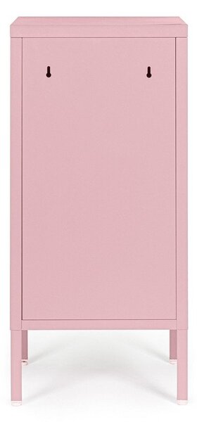 Jasnoróżowa metalowa szafka z zamkiem 35x76x40 cm Cambridge – Yes Everyday