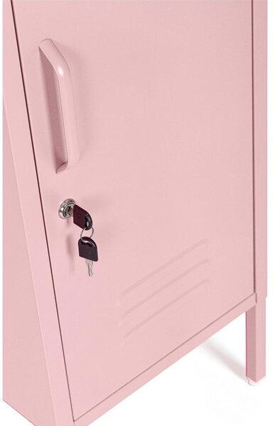 Jasnoróżowa metalowa szafka z zamkiem 35x76x40 cm Cambridge – Yes Everyday